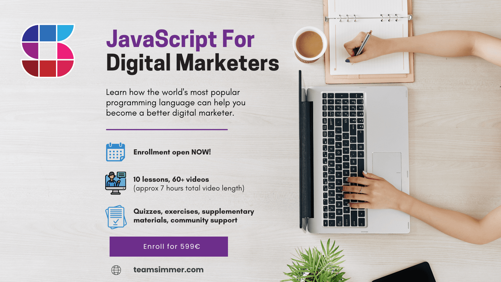 JavaScript For Digital Marketers – Online Course By Simmer