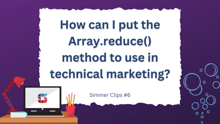 How do I put the array.reduce() method to use in technical marketing?