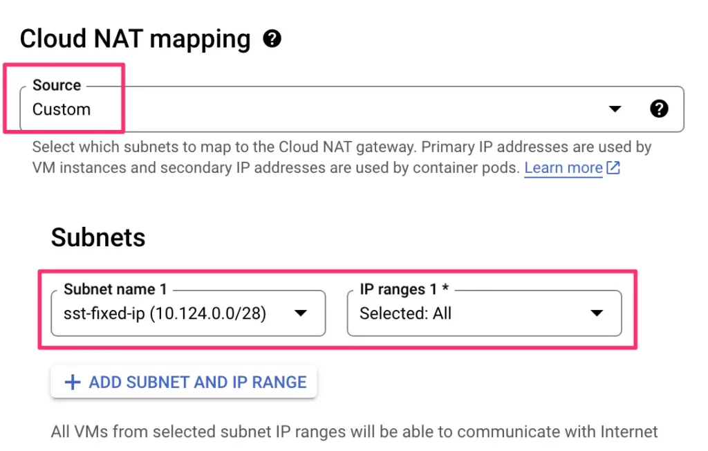 cloud nat mapping