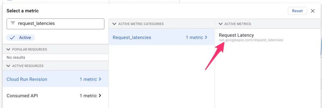 Cloud Run request latencies