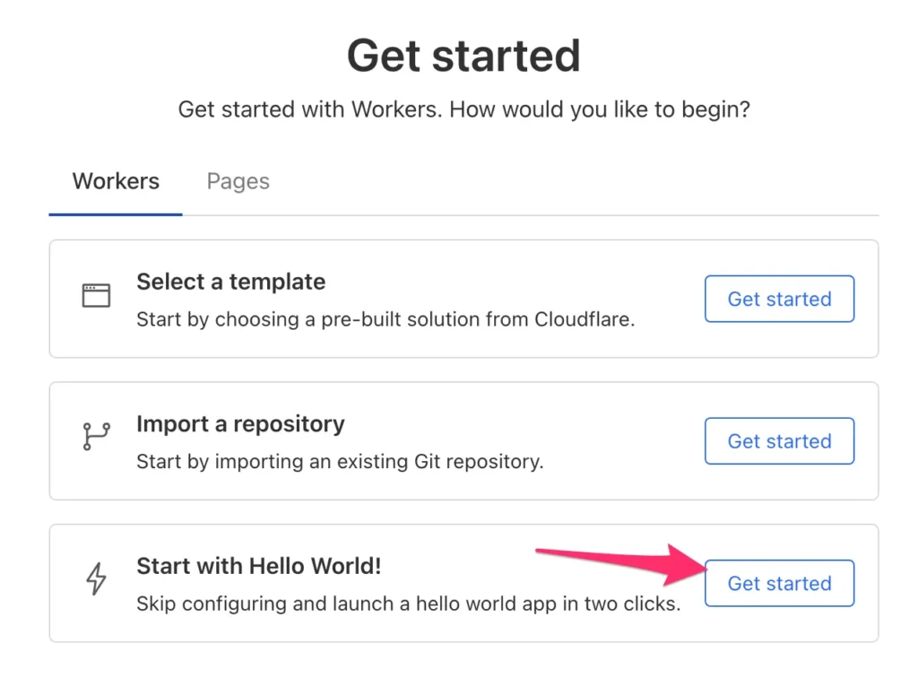 Get started with worker template