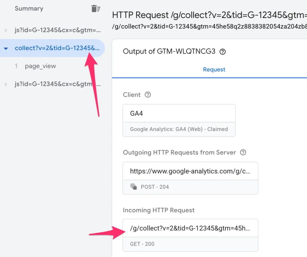 Incoming HTTP Request