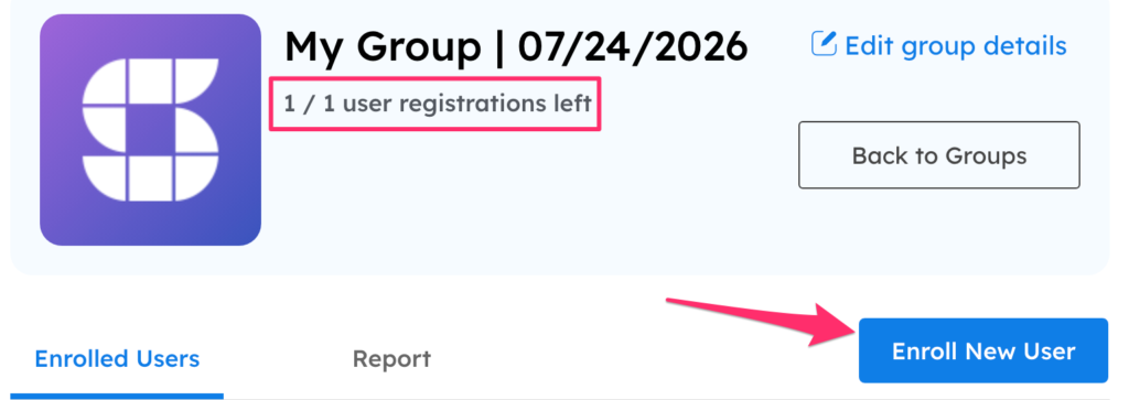 Group enrolment example